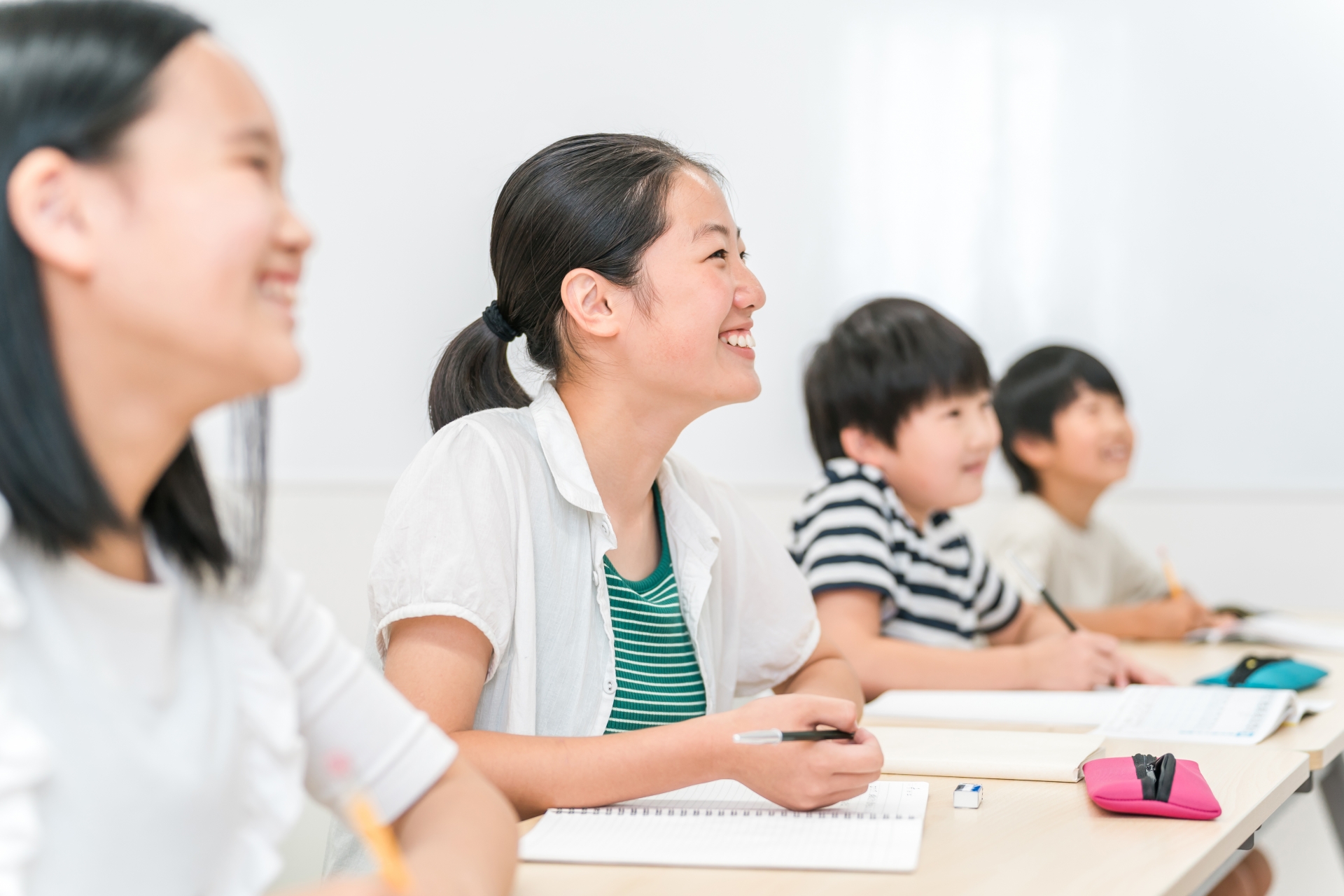楽しく学ぶ生徒
